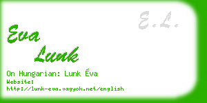 eva lunk business card